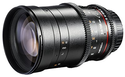 Walimex Pro Obiettivo 135 mm 1:2,2 VDSLR per Nikon F (messa a fuoco manuale, per sensore formato pieno, IF, diametro filtro 77 mm, con paraluce rimovibile)