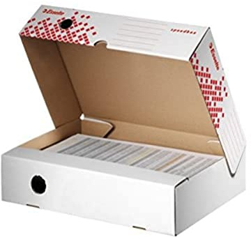 Esselte A4 Speedbox arkivlåda med bred öppning, vit 25 stycken