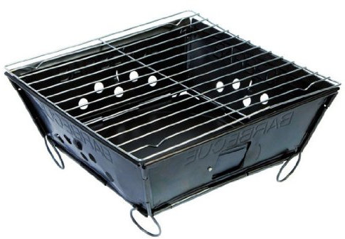 BBQ Nessuna Etichetta 8108145 Barbecue Acciaio Pieghevole Nero 25 x 25 cm