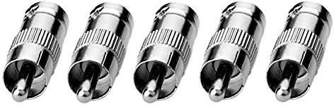 SIENOC BNC Femmina a Cinch Cavo Maschio Video Adattatore convertitore Audio per sorveglianza CCTV (5PK BNC Femmina a Cinch Cavo Maschio)