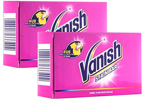 Vanish Fabric Stain Remover Pre-Treat Stain Bar, 75g, Pack of 2, Targeted Stain Action, Removes Tough Stains, Safe on Everyday Fabrics