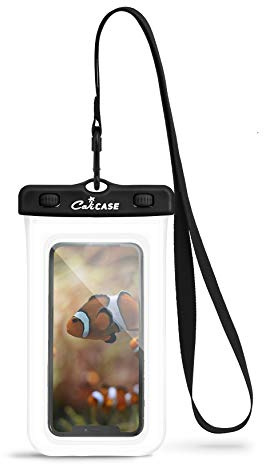 CaliCase Universal Waterproof Phone Pouch - IPX8 Waterproof Phone Case With Lanyard For iPhone X-15/ S20-S24/ Pixel 4-8 - Clear