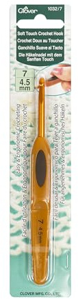 Clover CL1032 Häkelnadel, Plastic, Gold, 4,5 mm Größe