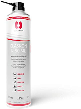 ELASKON K 60 ML - Hohlraumversiegelung 600ml / Korrosionsschutz Spray/Rostschutz Spray/Rostschutz Grundierung/Hohlraumkonservierung/Hohlraum Fett in der Aerosoldose