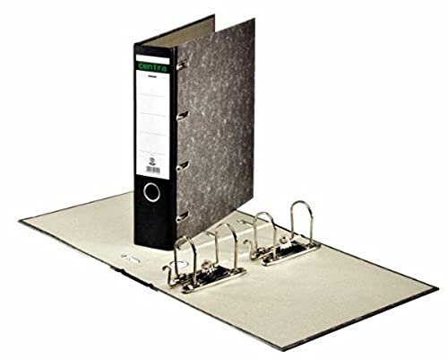 Centra 220110 DoppelOrdner (A4, Rückenbreite 7,5 cm, zwei Präzisionsmechaniken, Pappe RC) schwarz