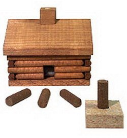 Paine's Log Cabin Incense Burner with 10 Balsam Fir Logs