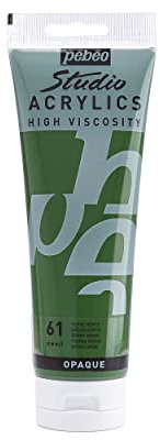 Pébéo High Viscosity Studio Acrylic Paint 250 ml Tube terre verte