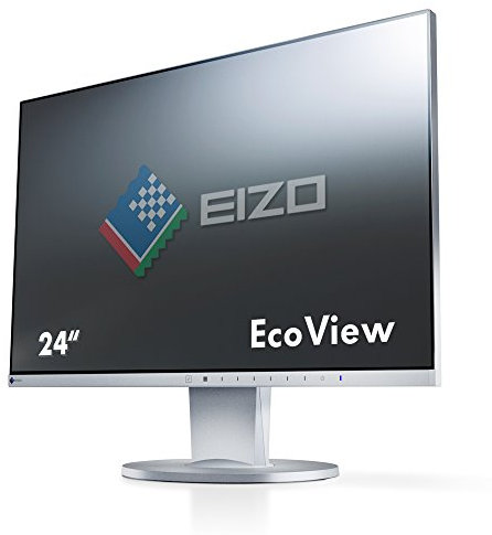 EIZO FlexScan EV2450-GY 60,4 cm (23,8 Zoll) Ultra-Slim Monitor (DVI-D, HDMI, D-Sub, USB 3.1 Hub, DisplayPort, 5 ms Reaktionszeit, Auflösung 1920 x 1080) grau
