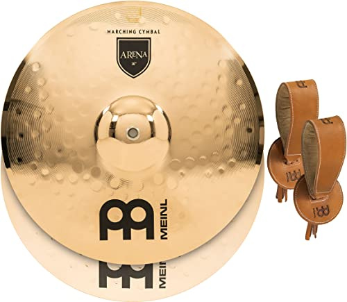 Meinl Platillo con correas, 16 pulgadas, aleación de bronce profesional, acabado brillante, fabricado en Alemania, MA-AR-16