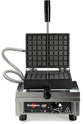KRAMPOUZ-Gofrera simple 220 V () 4 x 6 unidades, diseño de frutas