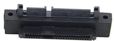 cablecc Adaptateur Raid SFF-8482 SAS 22 broches vers 7 broches + 15 broches SATA à angle droit 90 degrés