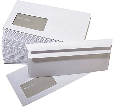 SOE Briefhülle 2929 DL 75g mF sk ws hf weiß Pa=1.000St