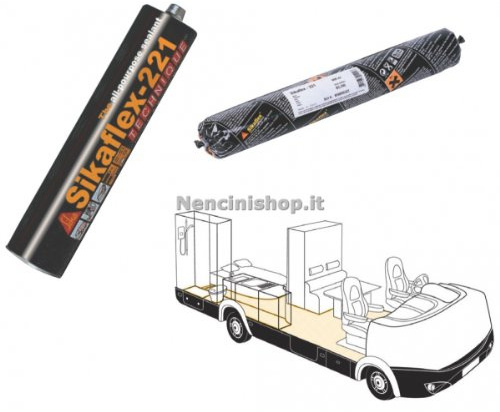 sikaflex-221 Kartusche 300 ml schwarz