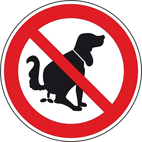 LEMAX® Verbotsschild Kein Hundeklo, Aluminium 200mm Ø (Hundekot, Hundehaufen, keine Hundetoilette) praxisbewährt, wetterfest