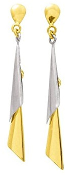 Schirin – Ohrhänger – Gold Zweifarbig 18 carat – Systeme Kinderwagen – www.diamants-perles.com