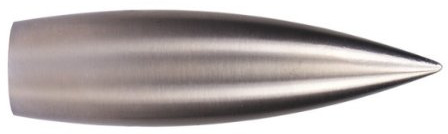 iso-design Endstück Flamme in Edelstahl Optik für 16 mm Ø Gardinenstangen - Set 2