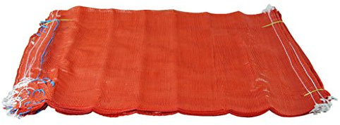 1000 x Orange Net Sacks 50cm x 80cm with Drawstring Raschel Bags Mesh Vegetables Logs Kindling Wood Netbags