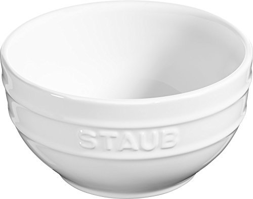 STAUB 6er Set Keramik Schüssel Schale Obstschüssel rund Reinweiß 14cm