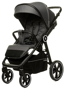 4Baby Premium Xplode Jet LTD Kinderwagen, schwarz, geeignet ab 6 Monate bis 4 Jahre, mit allem Komfort ausgestattet (Steel Graphite)