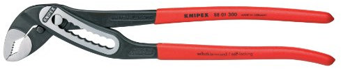 Knipex Alicates de bomba de agua de cocodrilo de 12 pulgadas, agarre de plástico