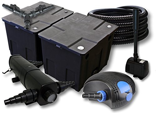 SUNSUN filtros para 60.000l Estanque con 36W Clarificador y 100W ECO Bomba 25m Manguera fuente