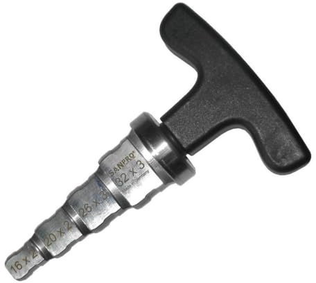 Sanpro Kalibrierer/Entgrater für Verbundrohr 16x2, 20x2, 26x3, 32x3 (Rohr Rohrkalibrierer kalibrieren entgraten anfasen Verbundrohr) Ausführung: Multi