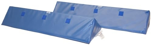 Skil-Care 45-Degree 34 L Vinyl Positioning Wedge, 34 L x 8 W x 8 H - Foam Positioning, Durable Vinyl Cover, Blue, 555035