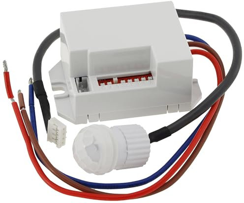 ChiliTec Bewegungsmelder Mini Innen 6m 360° Detektion 230V - Für LED geeignet - LED 6Meter Reichweite Micro-Sensor Weiß