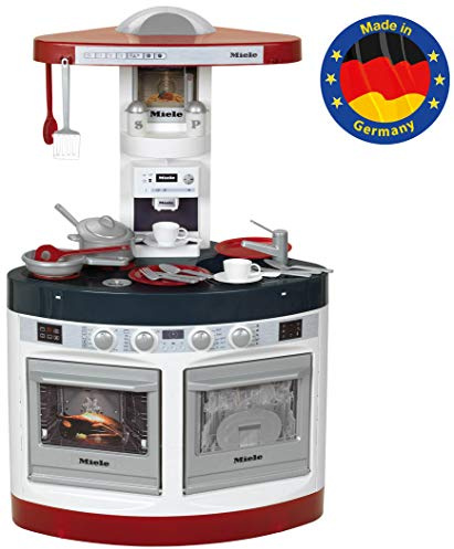 Theo Klein 9254 Miele Küche Triangel I Ecken I Kinderküchen-Zubehör I Kochplatte und Espressomaschine mit Sound I Spielzeug für Kinder ab 3 Jahren