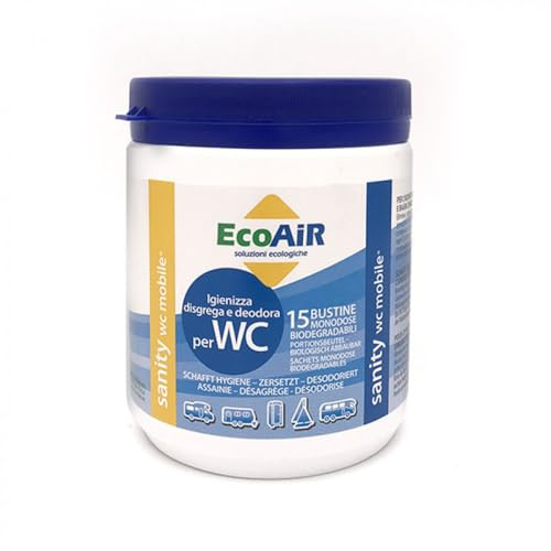 EcoAir Sanity WC-Mobiltaschen, Silikon, Beutel, Toilettenbeutel mit Klebstoff, Toilettenbeutel