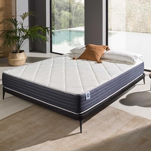 NATURALEX - Matelas SuperVisco 140x200-26 cm - Soutien Mousse à mémoire de Forme - Accueil Blue Latex - Confort Mi-Ferme - Respirant - 7 Zones - Réversible - Hypoallergénique - Fabriqué en Europe