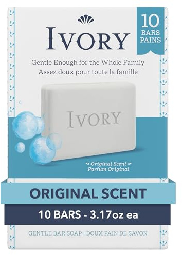 Ivory Bar Soap Designed for Whole Family, Original Scent, 3.17 oz 10 Count