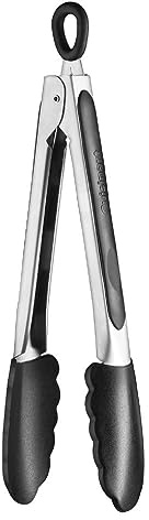 Cuisinart Silicone-Tipped 9-Inch Tongs,Black