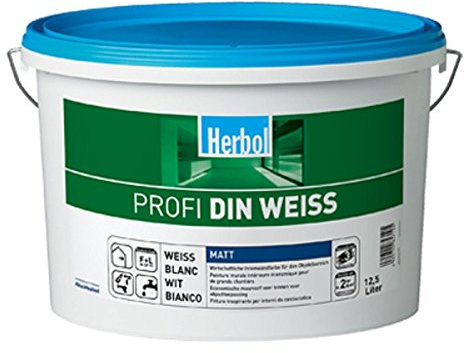 4 x Herbol Wandfarbe Profi DIN-WEISS 12,5l