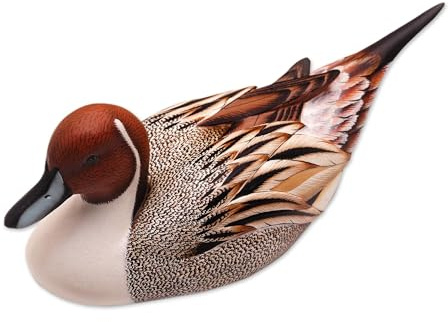 NOVICA Pintail Duck Wood Statuette, Brown