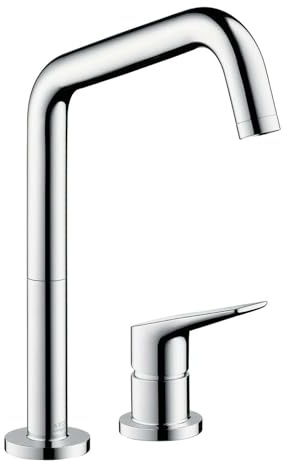 AXOR Citterio M 2-Loch Einhebel-Küchenarmatur, Komfort-Höhe 240mm mit Schwenkauslauf, Chrom