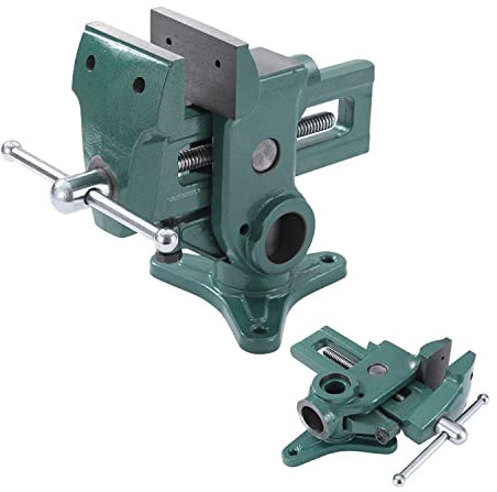 KATSU Vielseitiger Schraubstock 3.5 90mm Stahl Tisch Schraubzwinge Schraubstock 360° Vertikal und Horizental, ideal für Holzarbeiter oder Metallgeschäfte 4021704