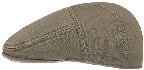 Stetson Paradise Cotton Schirmmütze Flat Cap UV-Schutz 40 Baumwolle Herren Sommer Winter Oliv XL (60-61 cm)