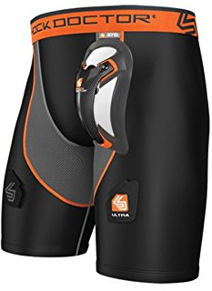 Shock Doctor Herren Tiefschutz Kompressions-Hockey-Short mit Ultra Carbon Flex Cup