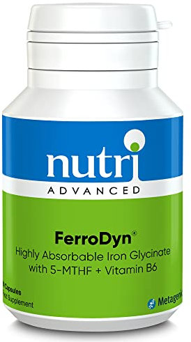 Metagenics Iron Bisglycinate Supplement - with Folate & Vitamin B6 - Supports The Reduction of Tiredness and Fatigue - 60 Capsules