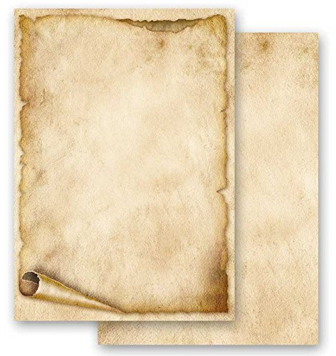 Briefpapier - Motivpapier ALTE PAPIERROLLE 50 Blatt DIN A4 90g/m²