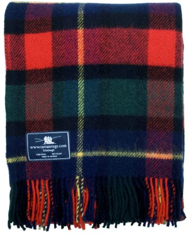 Tweedmill Textiles Kilgour Schottenkaro, Premium-Woll-Reisedecke, 100% Reine Schurwolle, hergestellt in Wales