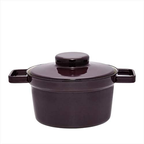 Riess, 2104-201, Topf mit Deckel Ø 20cm, AP AUBERGINE, Emaille, Vol. (rec.): 1,8 Liter, Made in Österreich, LBH: 28,6x20,6x14,8cm, 2,058kg, Induktionskocher kompatibel, Gasherd geeignet, Ofenfest