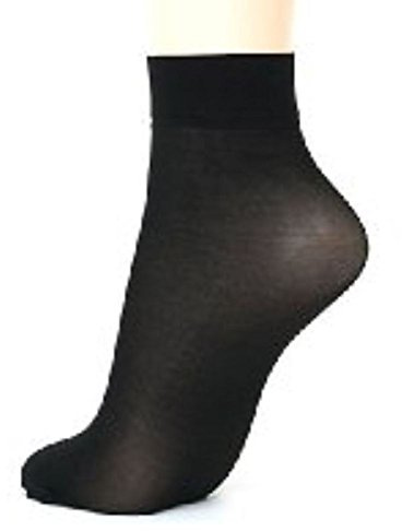 TRY ON Disposable SOCKS PEDS FOOTIES DISPOSABLE NYLON SLIP ON SOCKS FOR GUEST WOMENS MENS BLACK NUDE COLOR set of 100 pair (black color)