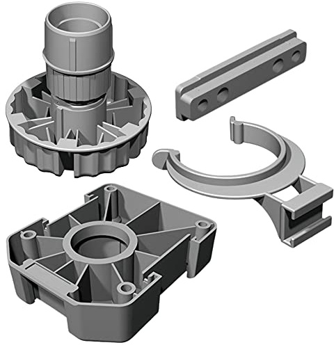 Gedotec Möbelfüße Küche Sockelfüße höhen-verstellbar Kunststoff schwarz | Höhe 80 mm | KOMPLETT Set | Sockel-Verstellfüße 500 kg Tragkraft | Made IN Germany | 20er Set - Küchenschrank-Füße