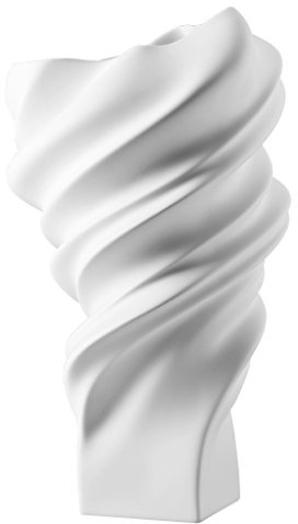 Rosenthal - Vase/Blumenvase Squall - Porzellan - Weiss - matt Höhe 32 cm | Vaso Rosenthal Squall – 32 cm, Bianco Opaco (26032)Un’opera di design scultoreo, il vaso Squall di Rosenthal è un oggetto d