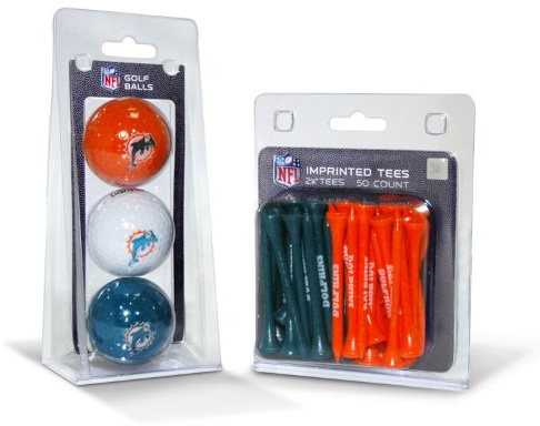 Team Golf Golfbälle mit NFL Logo (3 Stück) & 6,5 cm Regulierung Golf Tees (50 Stück) – Ballfarben können variieren