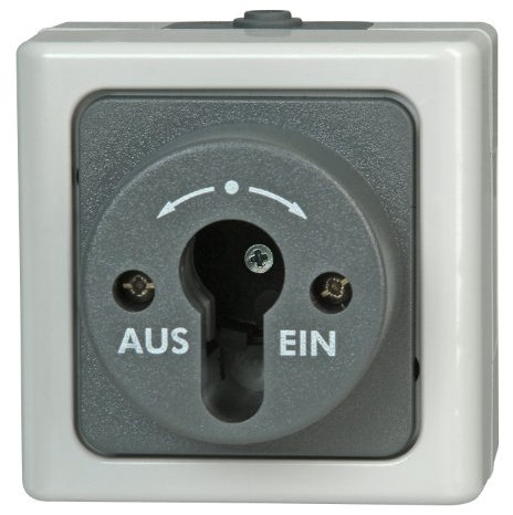 Kopp BLUE Electric 561756017 - Gehäuse für Schlüssel-Schalter, Farbe: grau