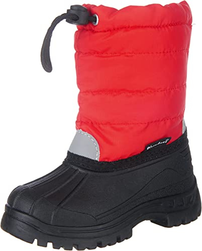 Playshoes Winter-Bootie/Stivaletto Invernale, Stivali Da Neve Unisex - Bambini e ragazzi, Rosso, 30/31 EU