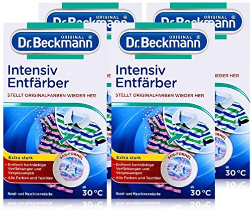 4 x Dr. Beckmann intensiv avfärgningsmedel 200 g -För alla textilier + färger